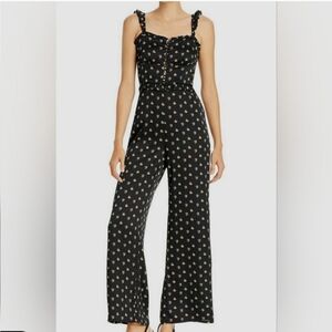 Aqua Women's L Floral Jumpsuit NEW Bloomingdale's